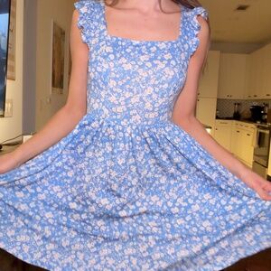 Loemes Blue Church Spring Summer Women's Sundress